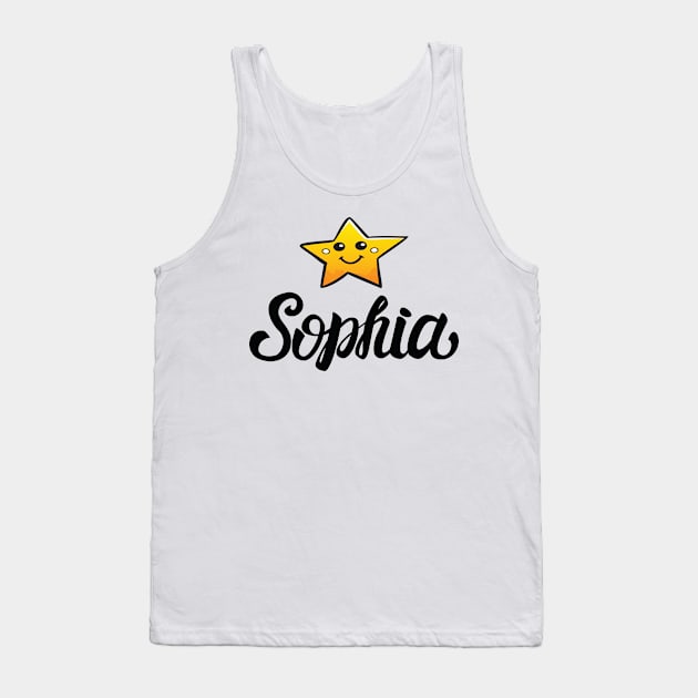 Sophia Cute Star. My Name is Sophia! Tank Top by ProjectX23Red